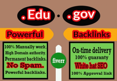 I will make high quality powerful edu gov backlinks