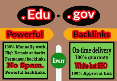 I will make high quality powerful edu gov backlinks