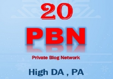 Provide 20 HomePage Dofollow PBN Backlinks