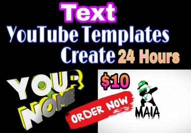 I well do text templates create on youtube