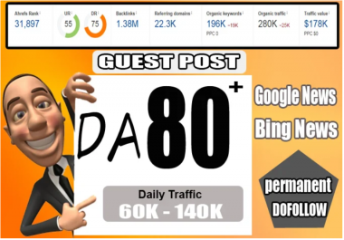 i will dofollow DA 83+ Magazine website google approded popular blog