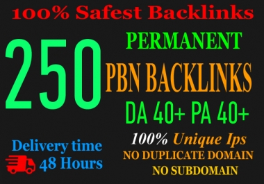 Get Extreme 250+PBN Backlink in your website hompage with HIGH DA/PA/TF/CF with unique website