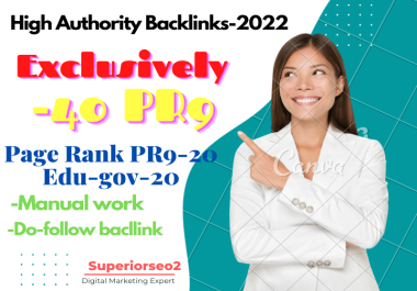 MANUALLY DO 25 PR9 DA 70-100 + 20 EDU-GOV HQ Authority SEO Backlinks