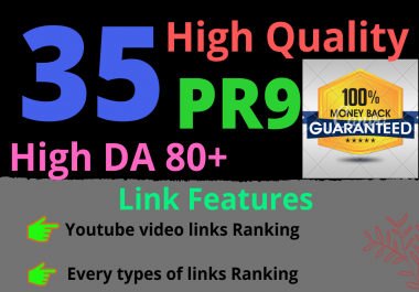 Buy Manual 35 pr9 and pr10 high authority SEO backlinks with High DA Rank booster links