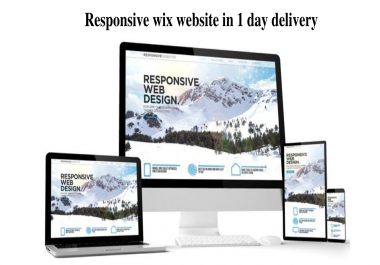 I will design responsive wix website in 1 day