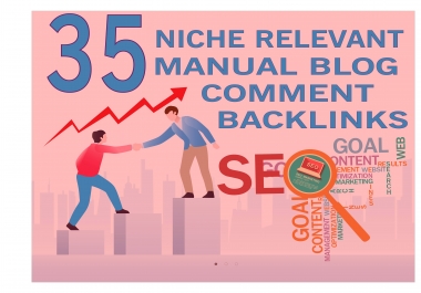 I will do 35 niche relevant blogcomments nofollow backlink