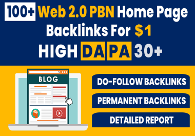 100+ High DA PA Permanent Web 2.0 PBN Home Page Back-links