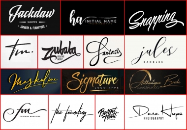 I will do design professional signature logo