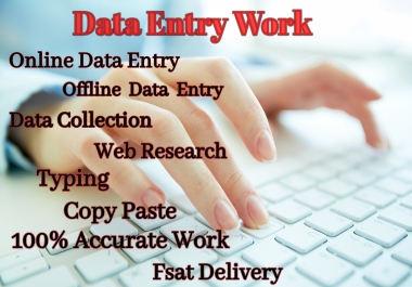 We work on all type of data entry