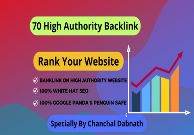 70 High Authority Backlink For Grow Google Search Rank