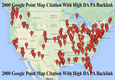 create 400 google point map citations to boost local seo business