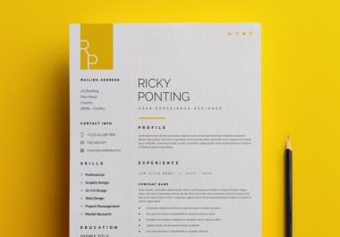I will do clean attractive resume design CV design