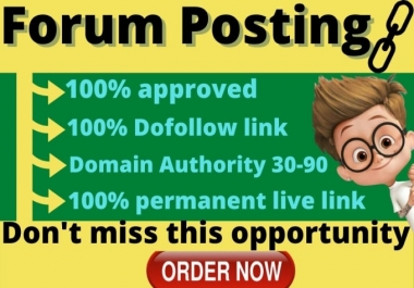 I will provide high quality forum posting seo back links