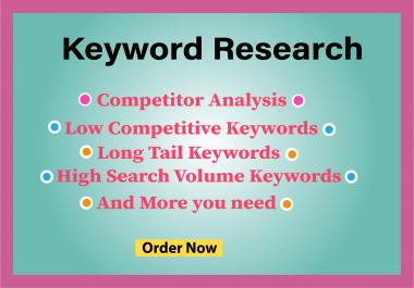I Will Do Keyword Research and Competitor Analysis For You