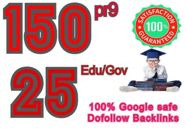 I will manually Create 150 pr9 & 20 edu/gov Dofollow backlinks,  2023 Best Result