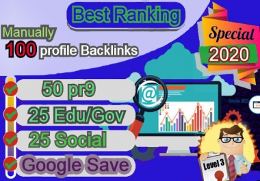 Limited Time- Create 100 Manuall Profile Backlinks For Best Google Ranking result 2020