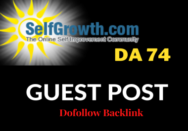 I will do guest post on DA 78 selfgrowth with dofollow backlinks