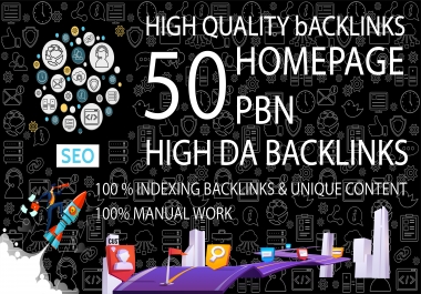 Get 50 Dofollow Homepage PBN Backlinks On High DA/PA TF/CF DR/UR
