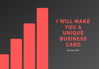 I will design you 3 professional,  unique business cards.