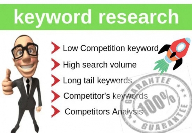 I will long tail seo keyword research and competitor analysis to get your page ranking Google