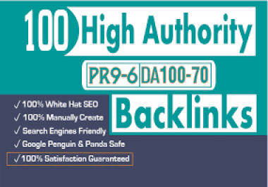 will do 100 manual dofollow high pr backlinks with high da links