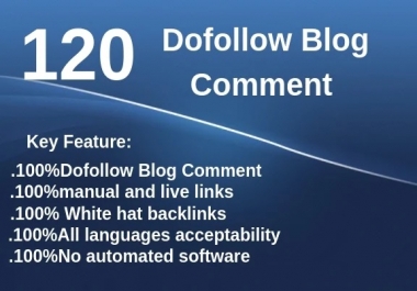 120 blog comments offpage top quality backlinks