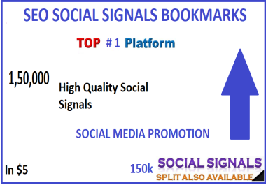 150K Top 1 platform SEO social signals bookmarks