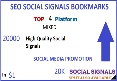 20000 Top 4 Powerful Platform Mixed Social Signals