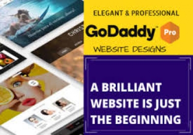 I will design or redesign bespoke godaddy or wordpress website