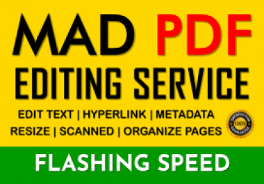 I will edit PDF documents,  modify,  alter scanned jpg,  pdf texts and data