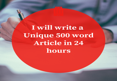 I will write an SEO article of 1000 words in 24 hours