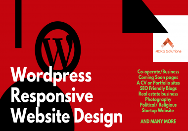 I will build a professional wordpress website design responsive