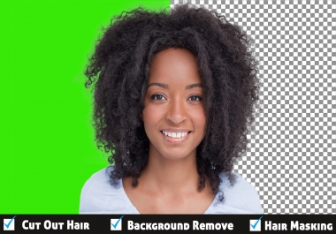 I will do photoshop hair masking or cut out hair professionally
