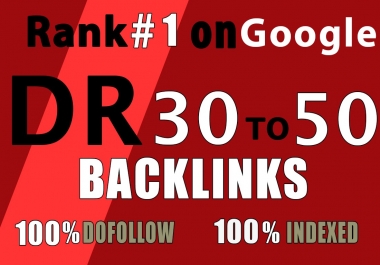 10 backlinks DR 30 to 50 homepage pbn dofollow high quality links