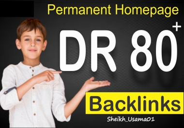 60 permanent SEO Dofollow Backlinks with high DR 60 to 80
