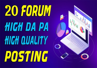 20 High Quality Forums Posts SEO Backlinks