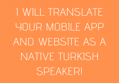 Translating English to Turkish