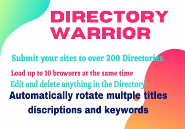 Post Your sites to over 200 Directories and automatically rotate multiple titles