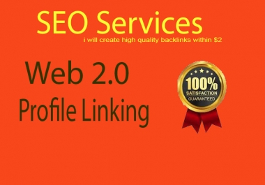 I will create high quality 30 web 2, 0 and profile backlinks with low spam score