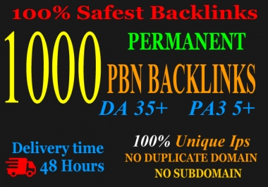 Get Extreme 1000+PBN Backlink in your website hompage with HIGH DA/PA/TF/CF with unique website