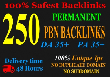 Get Extreme 250+ PBN Backlink in your website hompage with HIGH DA/PA/TF/CF with unique website