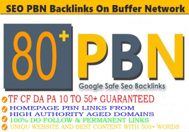 80+ Permanent PBN Backlinks Web2.0 With High TF CF DA PA Do-follow Links Homepage Unique website