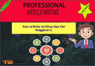 I will write original SEO articles in english language for your blog writing, content writing.