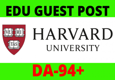 I will publish edu guest post on Harvard. edu DA 94 with dofollow backlinks