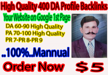 I will Create 100 high domain authority dofollow profile backlinks