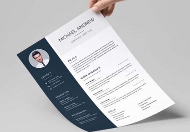 create professional resume and cv in 4 hour