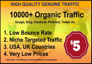 I will drive unlimited genuine web traffic for 7 days