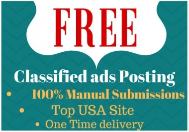 I will post your ads in top classified ads posting site in USA