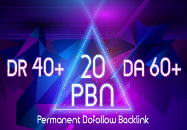 Get 20 PBNs DA-60+ DR-40+ Permanent Post Contextual Backlink