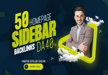 Get 50 SideBar Permanent HomePage Dofollow PBN Backlinks On DA 40+ Websites - BlogRoll - Footer
